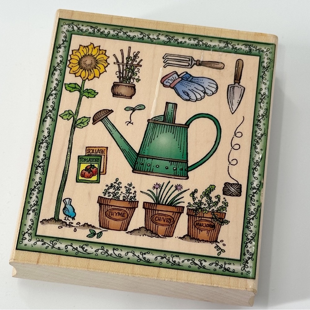 Hero Arts Garden Frame wood mounted rubber stamp